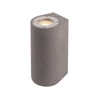 M7181 Levi Outdoor Round Wall Lamp 2 Light Grey Concrete