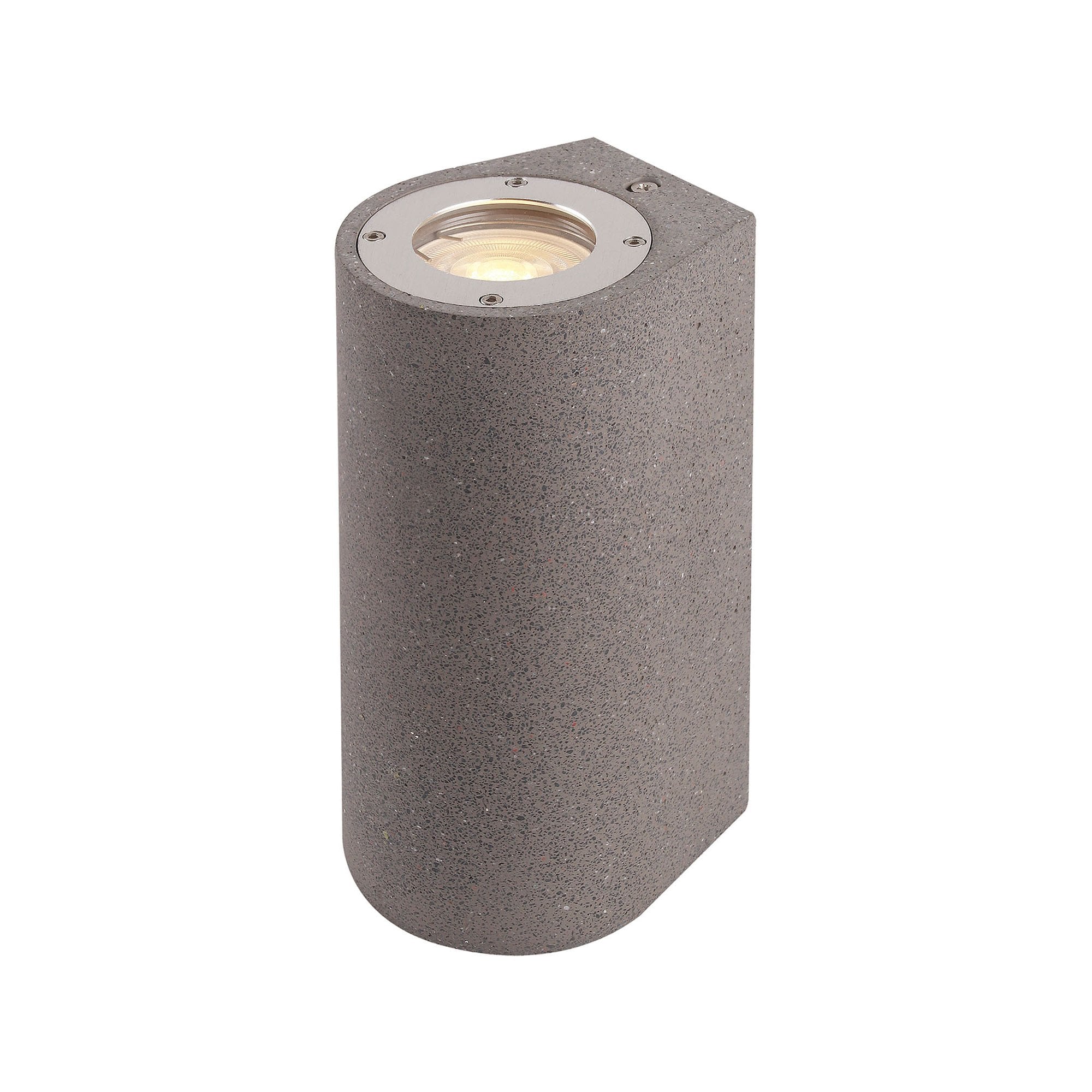 Levi Outdoor Round Wall  Lamp 2 Light Grey Concrete