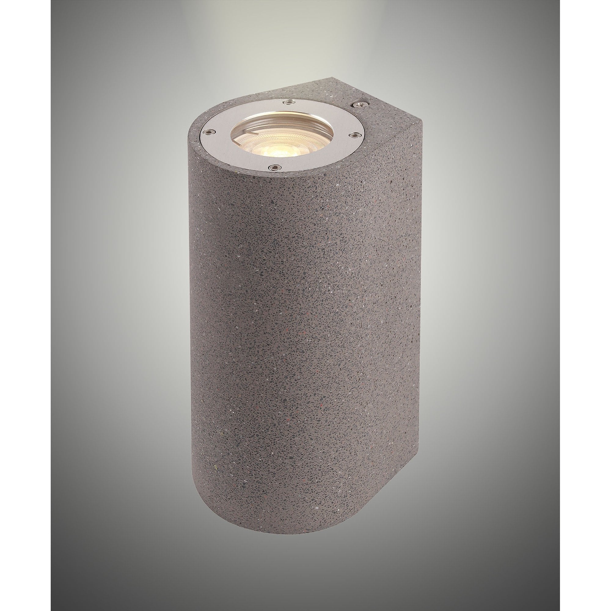 Levi Outdoor Round Wall  Lamp 2 Light Grey Concrete