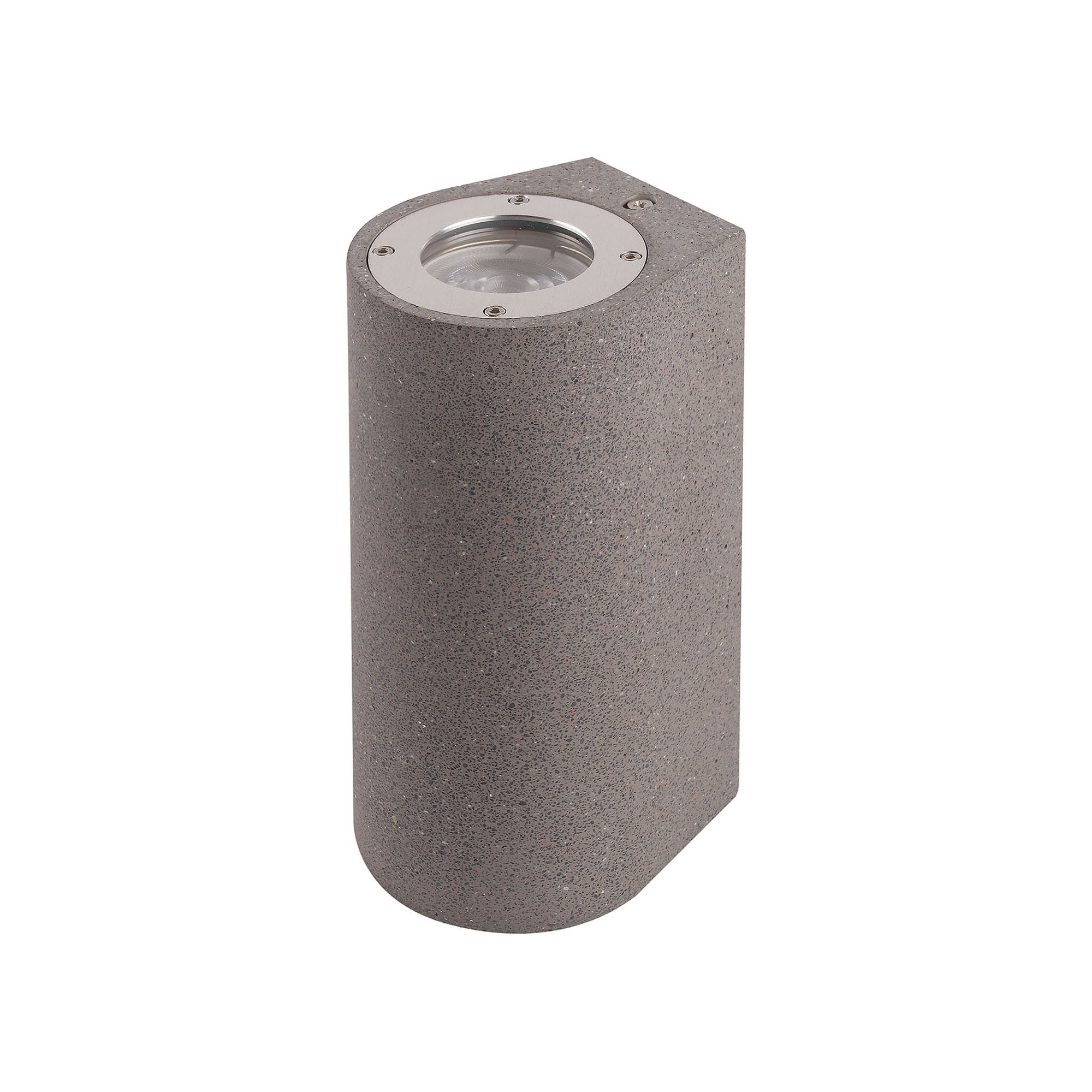Levi Outdoor Round Wall  Lamp 2 Light Grey Concrete