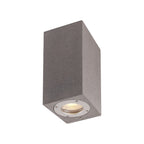 M7183 Levi Outdoor Rectangular Wall Lamp 2 Light Grey Concrete