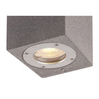 M7183 Levi Outdoor Rectangular Wall Lamp 2 Light Grey Concrete