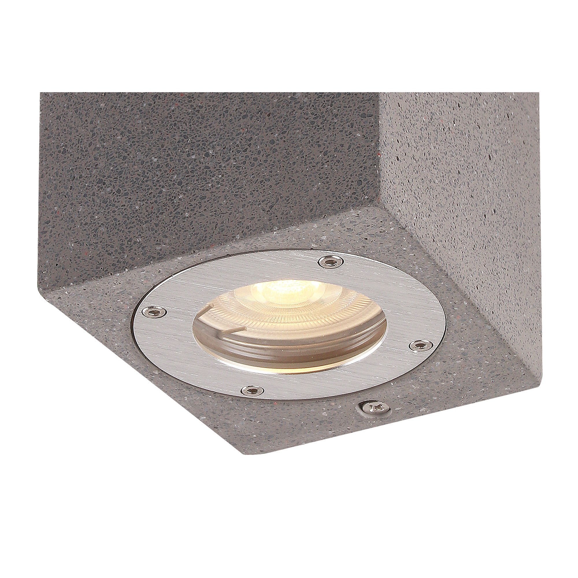 Levi Outdoor Rectangular Wall  Lamp 2 Light Grey Concrete
