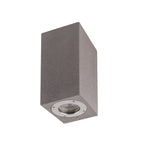 M7183 Levi Outdoor Rectangular Wall Lamp 2 Light Grey Concrete