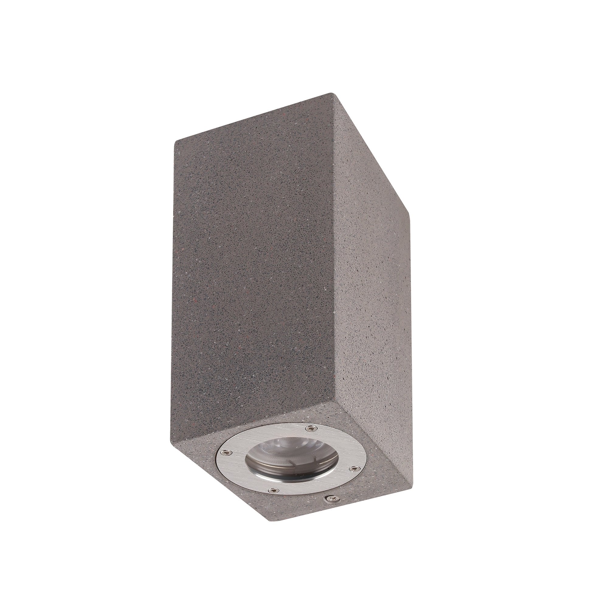 Levi Outdoor Rectangular Wall  Lamp 2 Light Grey Concrete