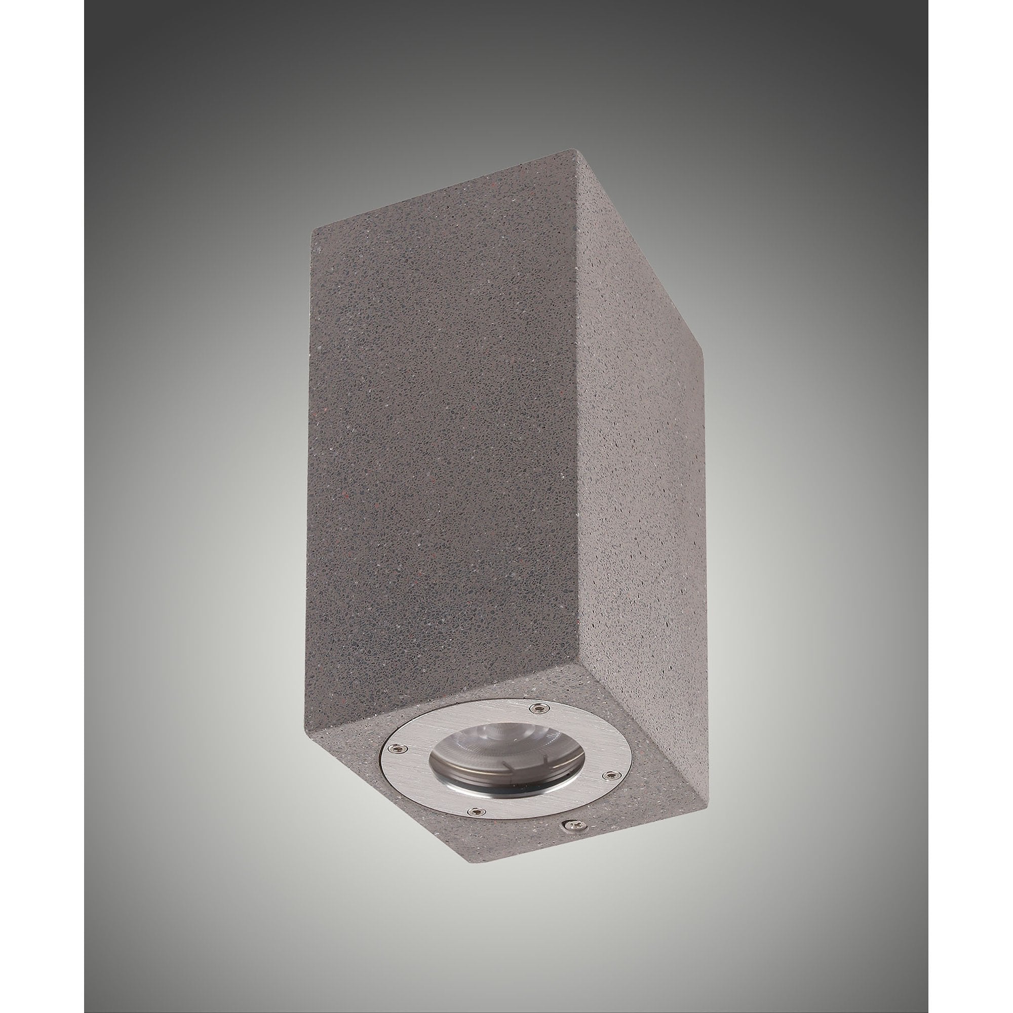 Levi Outdoor Rectangular Wall  Lamp 2 Light Grey Concrete