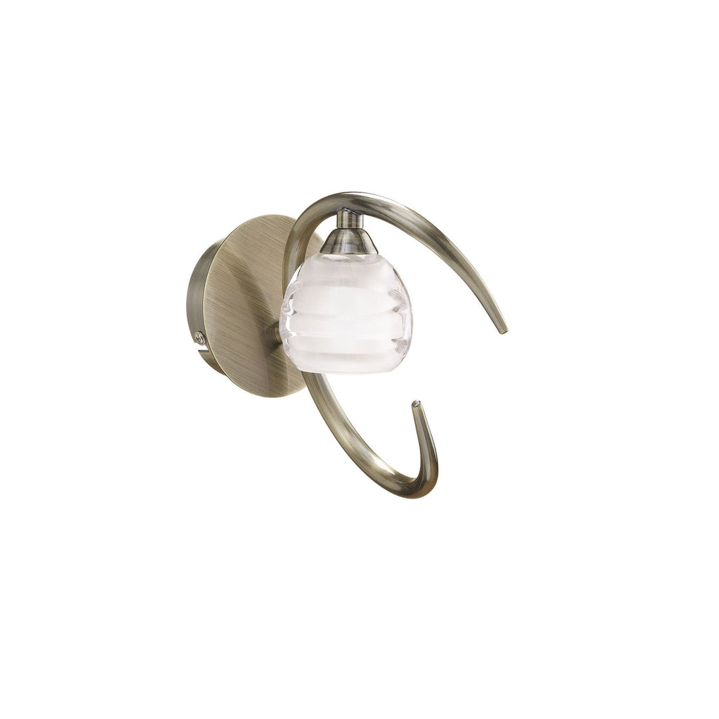 M1826 Loop Wall Lamp 1 Light G9 Antique Brass