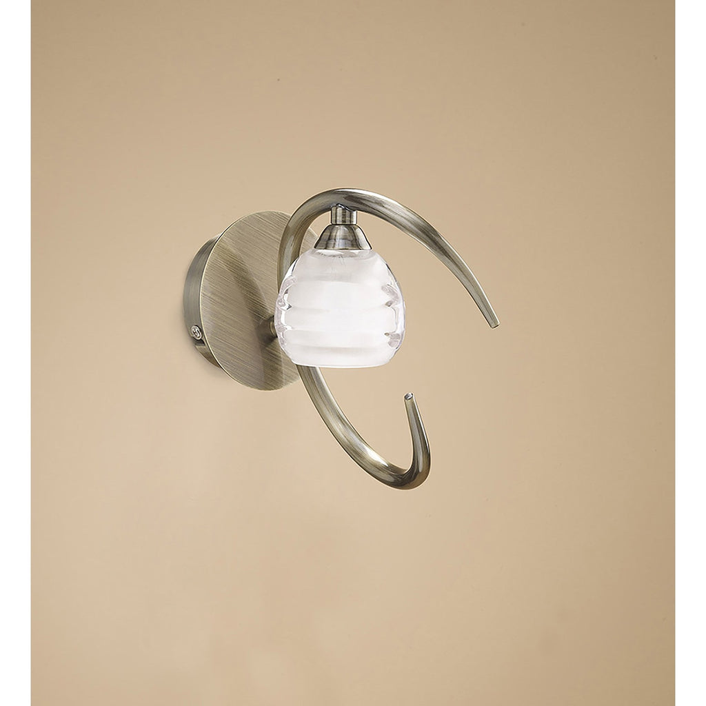 M1826 Loop Wall Lamp 1 Light G9 Antique Brass