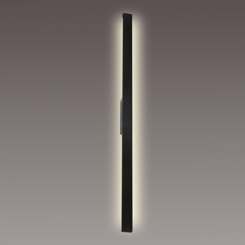 M7996 Lotus Outdoor 1.4m Wall Lamp 24W LED Black