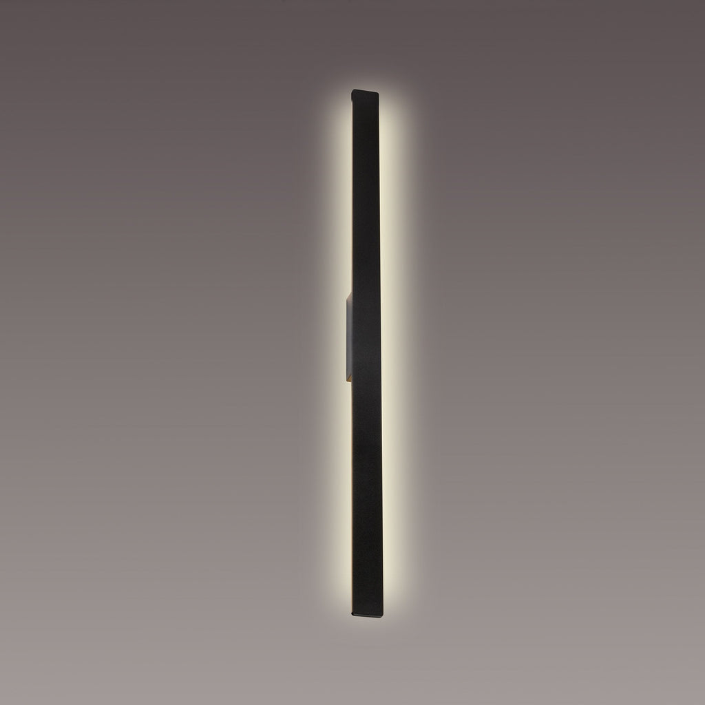 M7992 Lotus Outdoor 1.2m Wall Lamp 18W LED Black