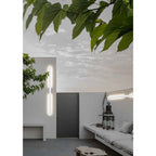 M7992 Lotus Outdoor 1.2m Wall Lamp 18W LED Black