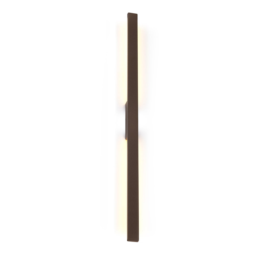 M7997 Lotus Outdoor 1.4m Wall Lamp 24W LED Rust Brown
