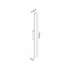 M7991 Lotus Outdoor 1.2m Wall Lamp 18W LED Anthracite