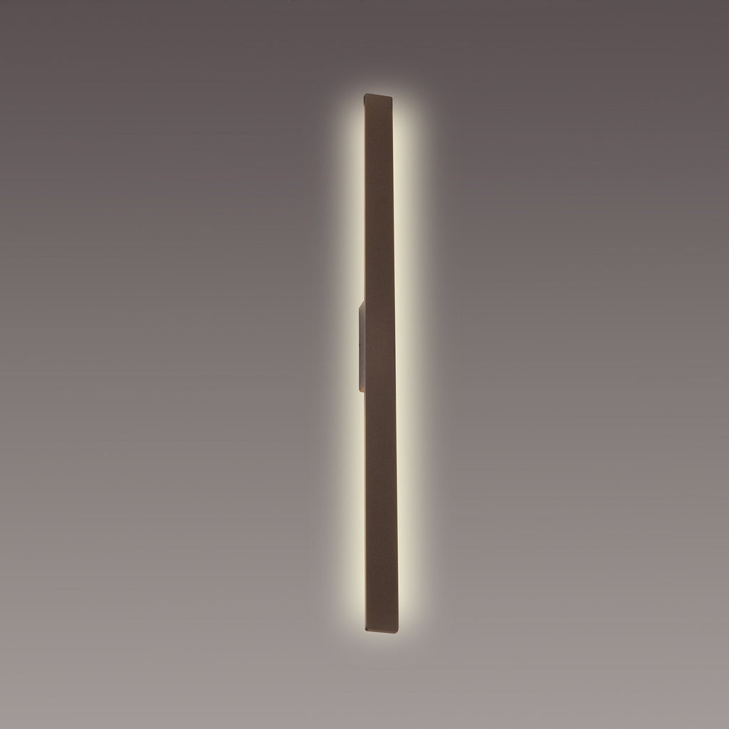 M7993 Lotus Outdoor 1.2m Wall Lamp 18W LED Rust Brown