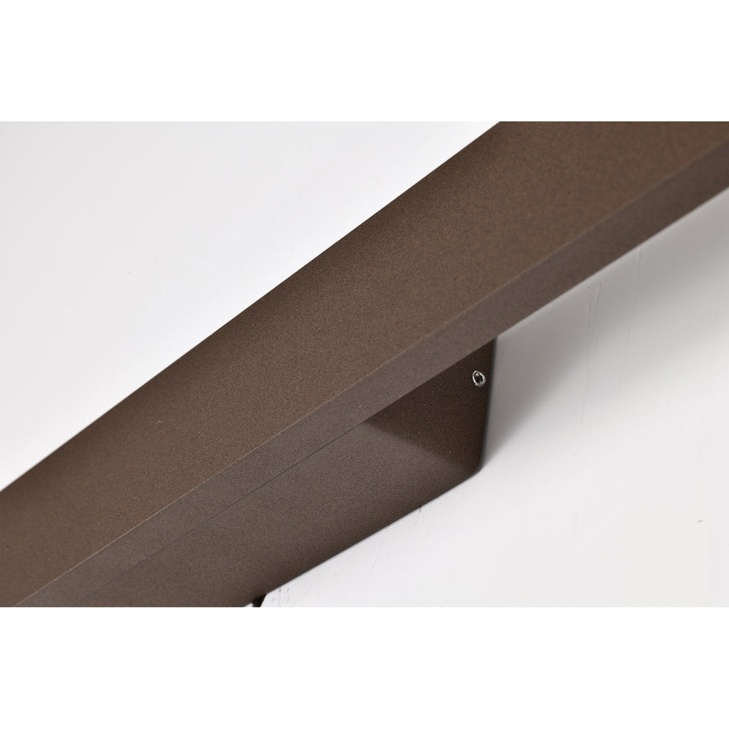 M7993 Lotus Outdoor 1.2m Wall Lamp 18W LED Rust Brown