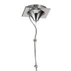 M5270 Louise Pendant 6 Light E27 White Shades Polished Chrome / Clear Crystal