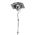 M5271 Louise Pendant 5 Light E27 White Shades Polished Chrome / Clear Crystal