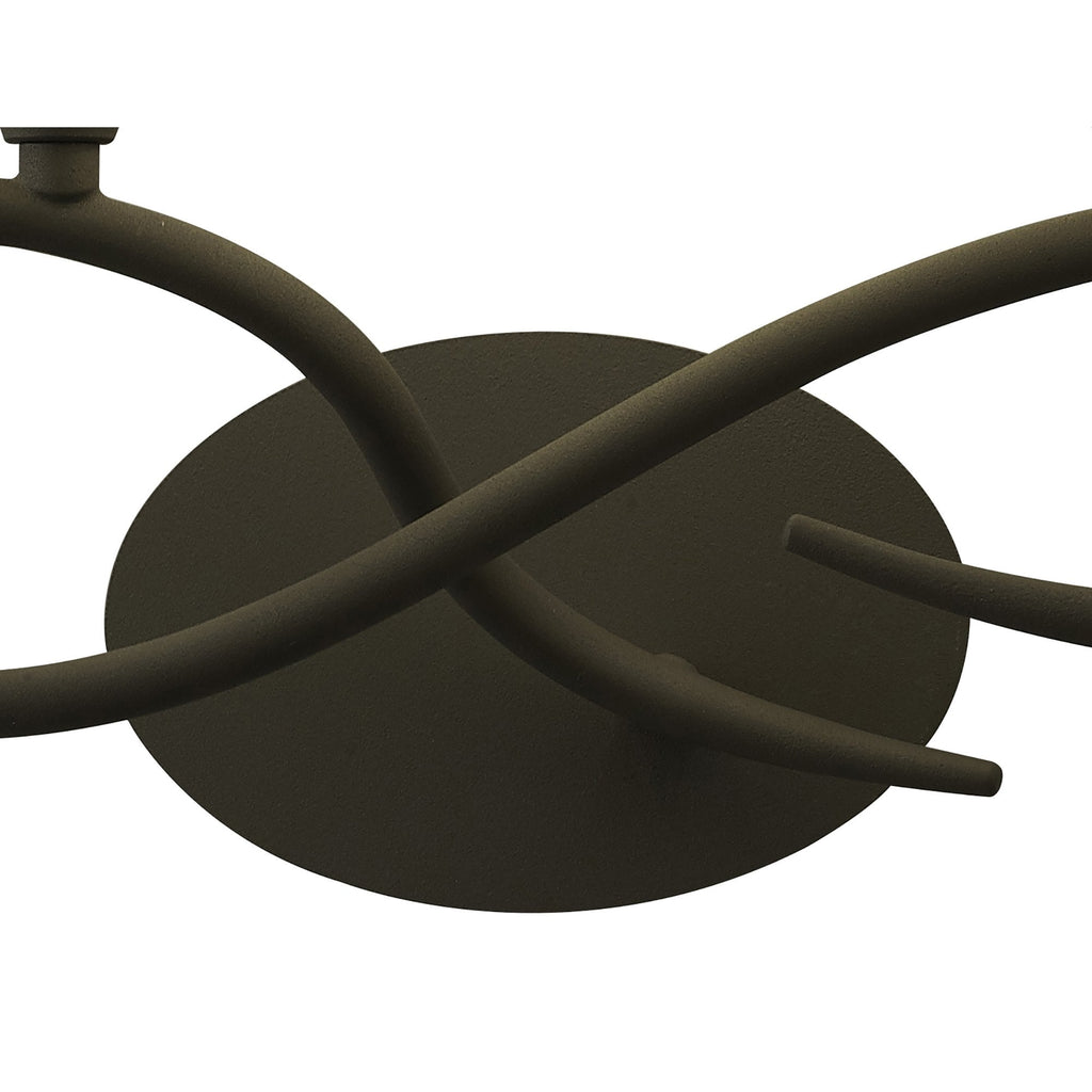 M3687 Lua Wall Lamp 2 Light E27 Ash Grey Ash Grey Shade (S)
