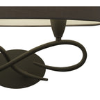 M3687 Lua Wall Lamp 2 Light E27 Ash Grey Ash Grey Shade (S)