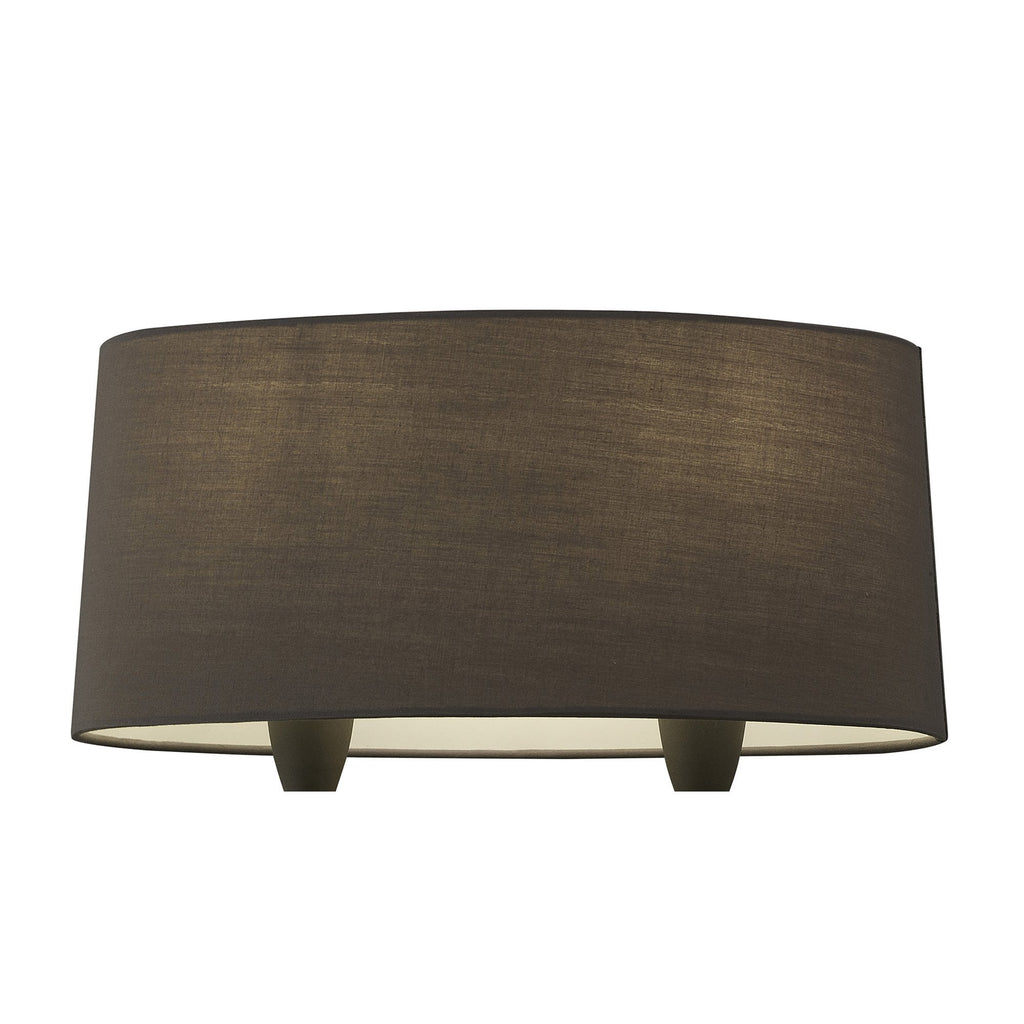M3687 Lua Wall Lamp 2 Light E27 Ash Grey Ash Grey Shade