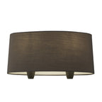 M3687 Lua Wall Lamp 2 Light E27 Ash Grey Ash Grey Shade