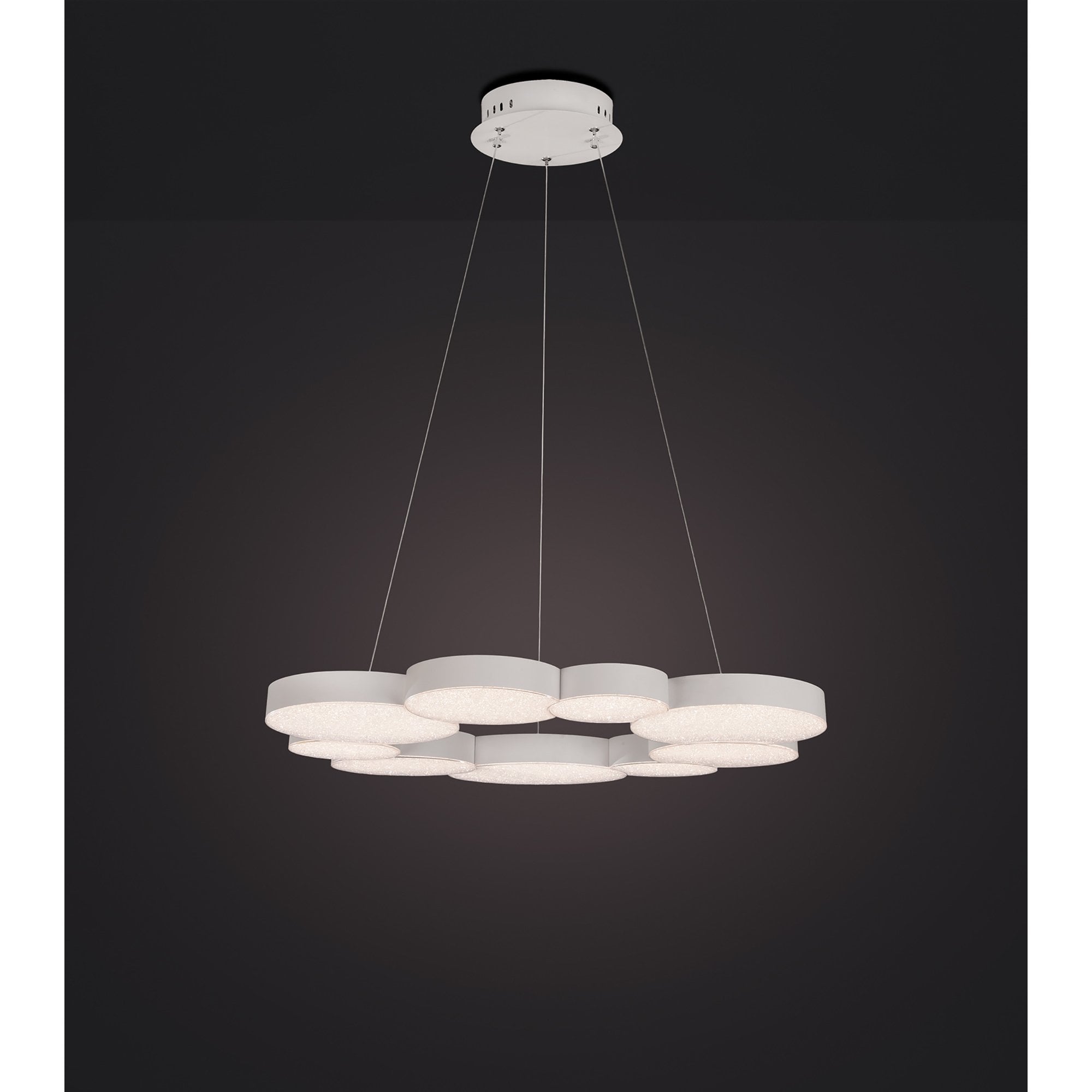 M5760 Lunas Pendant 80cm Diameter 76W LED RF Remote Control White