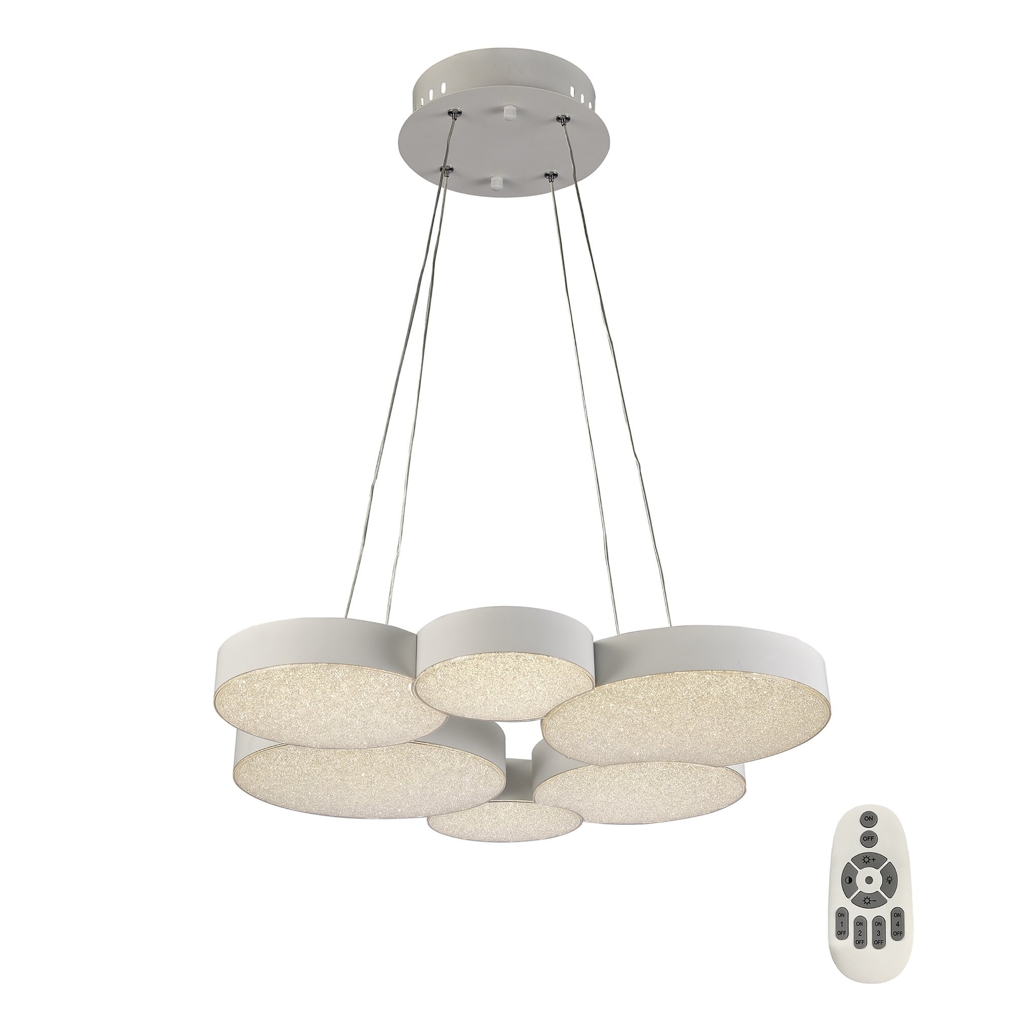 M5761 Lunas Pendant 61cm Diameter 54W LED RF Remote Control White