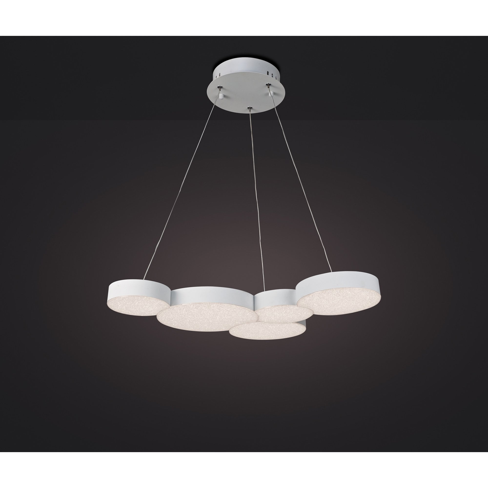 M5762 Lunas Pendant 63.5cm x 46.3cm 43W LED RF Remote Control White