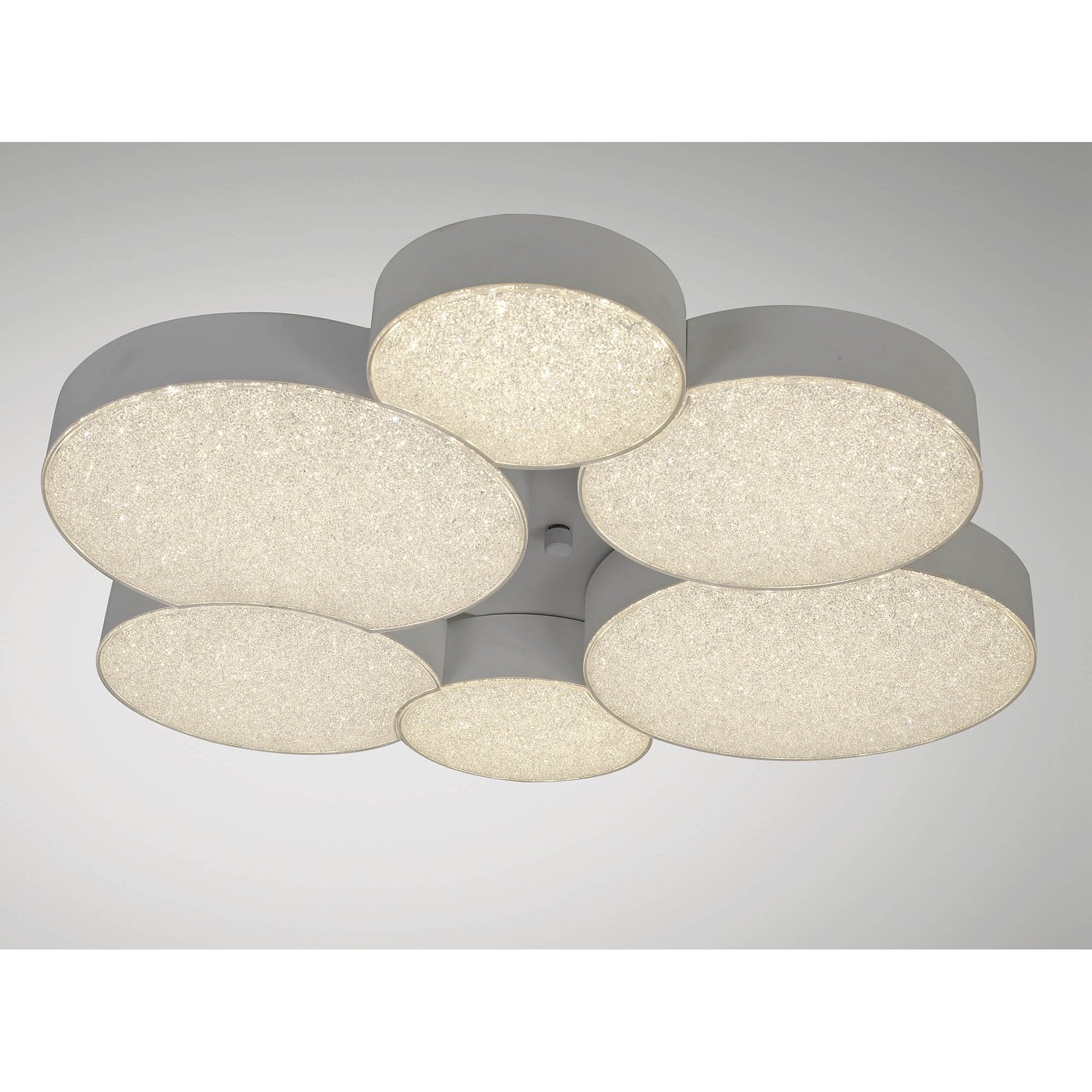 M5764 Lunas Flush Ceiling 61cm Diameter 54W LED RF Remote Control White