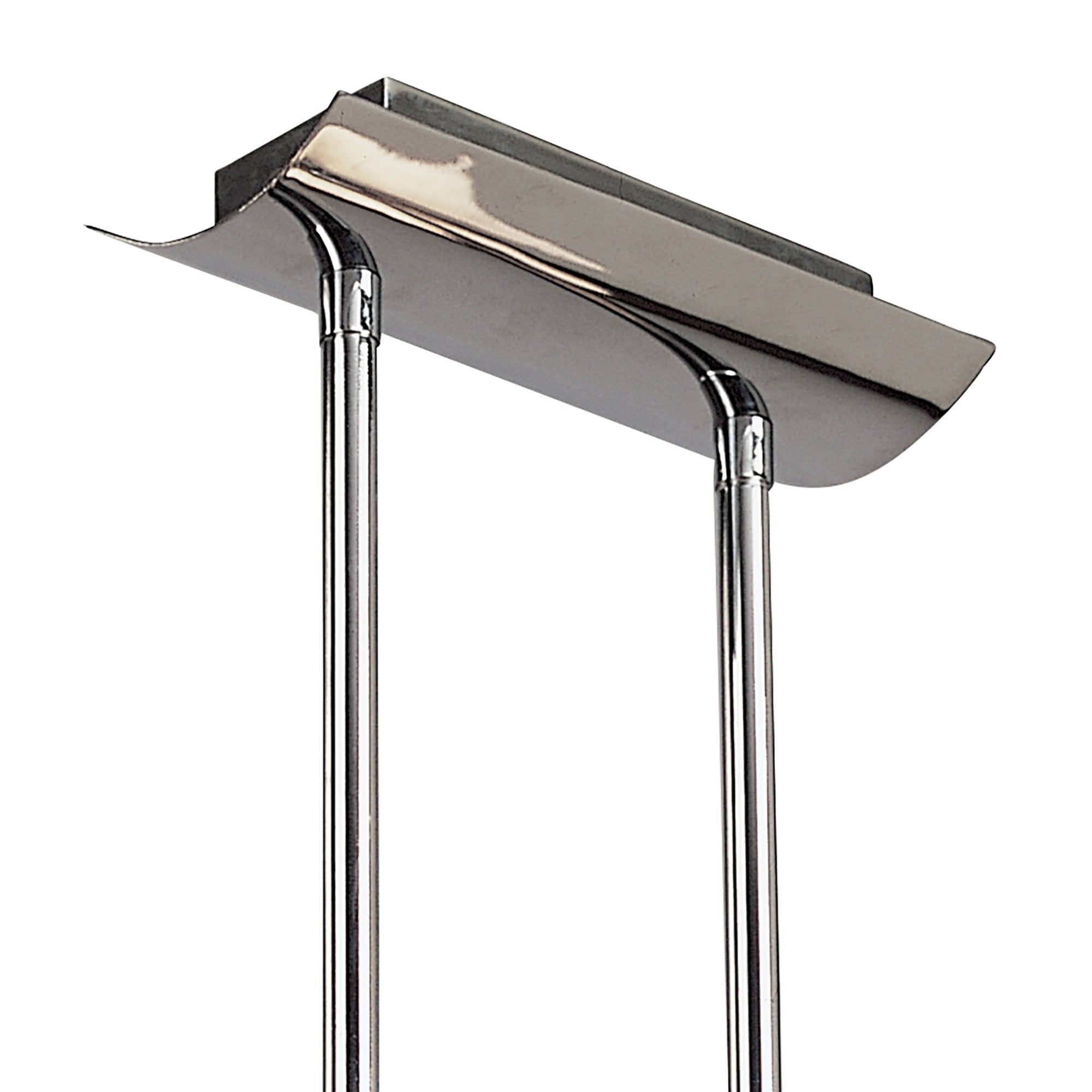 M0172 Lupa Rectangular Telescopic Pendant Bar 6 Light G9 Polished Chrome/Frosted White Glass