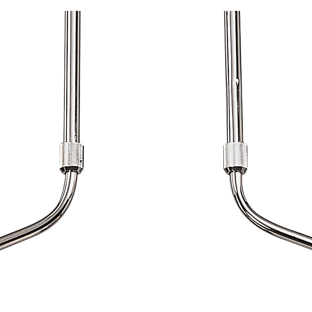 M0170 Lupa Telescopic Pendant Curved Linear Bar 4 Light G9 Polished Chrome/Frosted White Glass