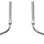 M0170 Lupa Telescopic Pendant Curved Linear Bar 4 Light G9 Polished Chrome/Frosted White Glass