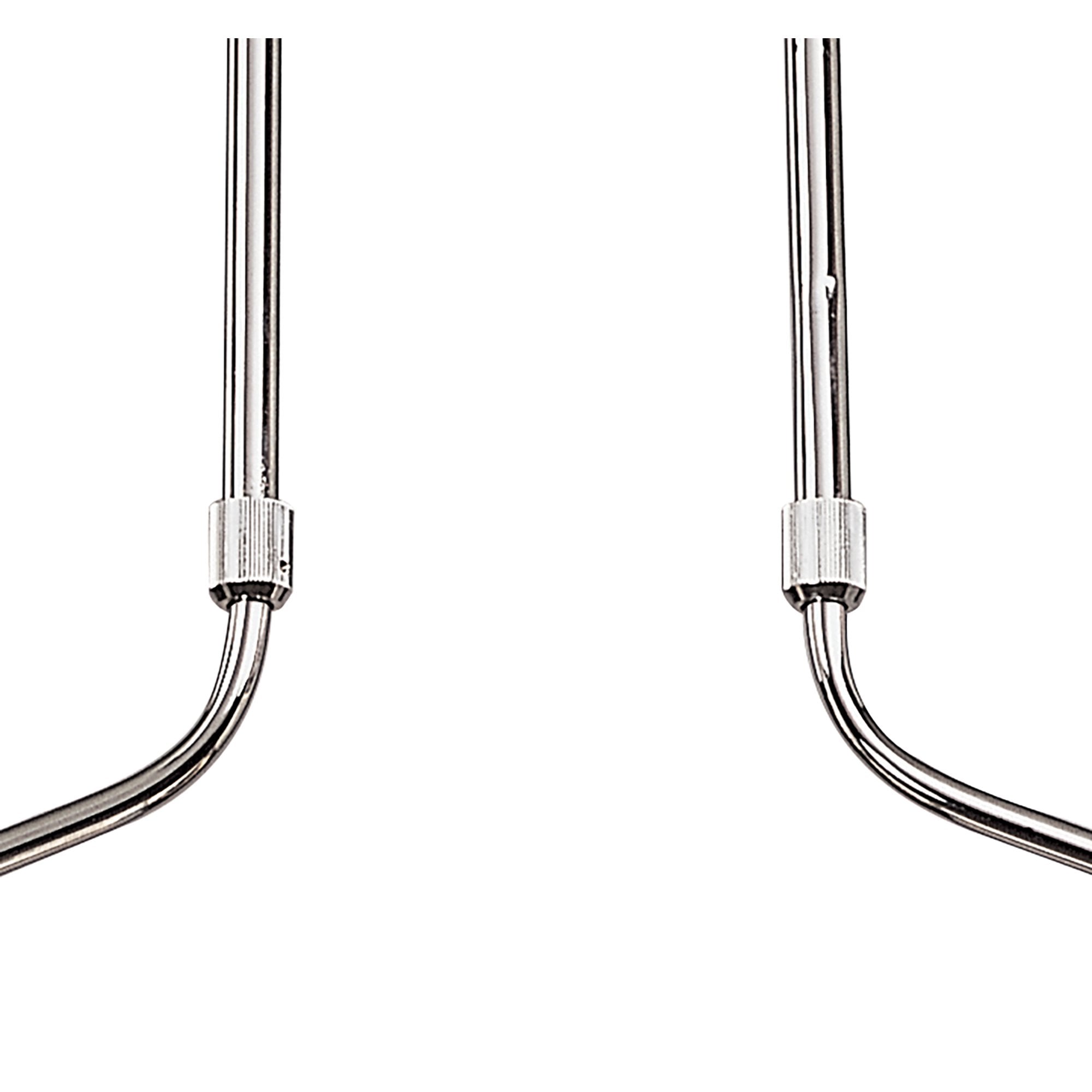M0170 Lupa Telescopic Pendant Curved Linear Bar 4 Light G9 Polished Chrome/Frosted White Glass