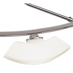 M0170 Lupa Telescopic Pendant Curved Linear Bar 4 Light G9 Polished Chrome/Frosted White Glass