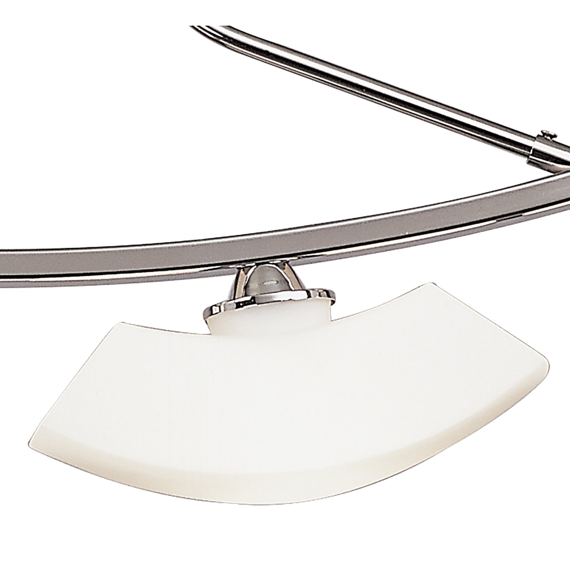 M0170 Lupa Telescopic Pendant Curved Linear Bar 4 Light G9 Polished Chrome/Frosted White Glass