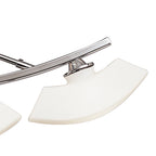 M0170 Lupa Telescopic Pendant Curved Linear Bar 4 Light G9 Polished Chrome/Frosted White Glass