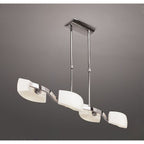 M0169 Lupa Telescopic Pendant Linear Bar 4 Light G9 Polished Chrome/Frosted White Glass