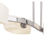 M0169 Lupa Telescopic Pendant Linear Bar 4 Light G9 Polished Chrome/Frosted White Glass