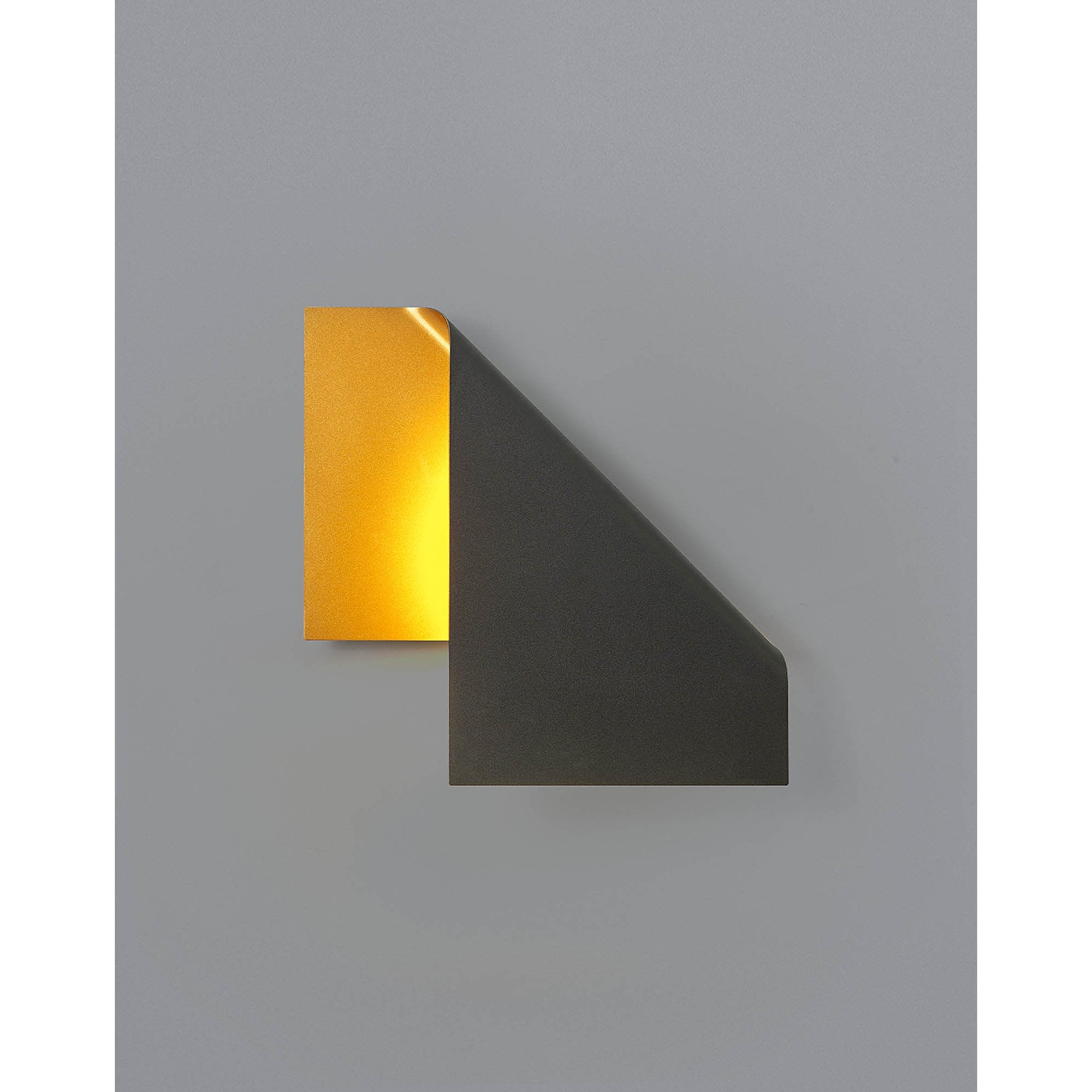 M7694 Luppi Wall Light 1 Light Black/Gold