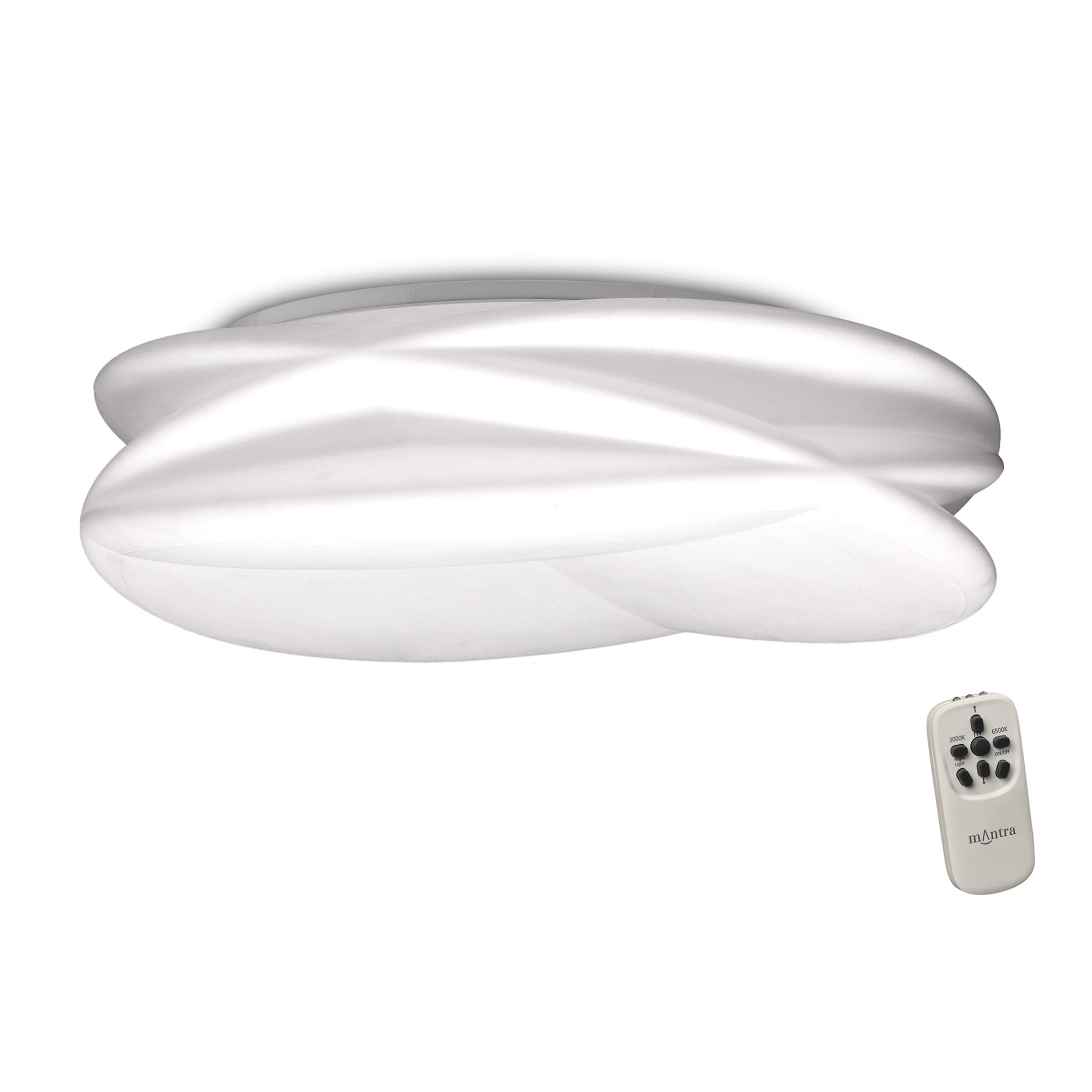 M5955 Lascas Flush 70cm Round 60W LED -6500K Tuneable Remote Control White