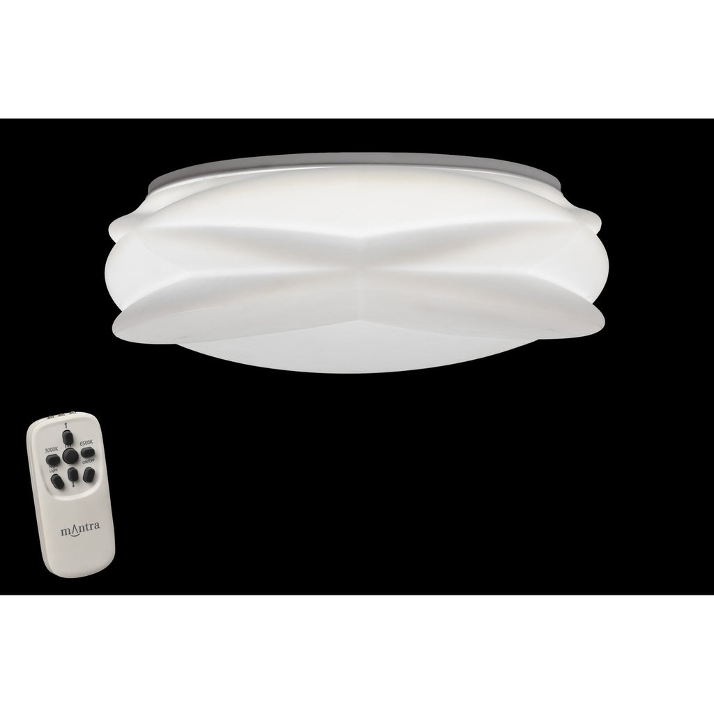 M5956 Lascas Flush 54cm Round 55W LED -6500K Tuneable Remote ControlWhite