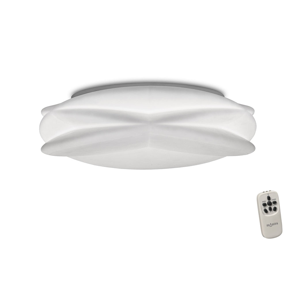 M5956 Lascas Flush 54cm Round 55W LED -6500K Tuneable Remote ControlWhite