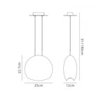 M6186 Lens Pendant 25cm Round 1 Light Chrome Glass