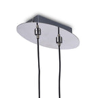 M6186 Lens Pendant 25cm Round 1 Light Chrome Glass