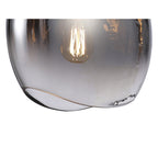 M6186 Lens Pendant 25cm Round 1 Light Chrome Glass