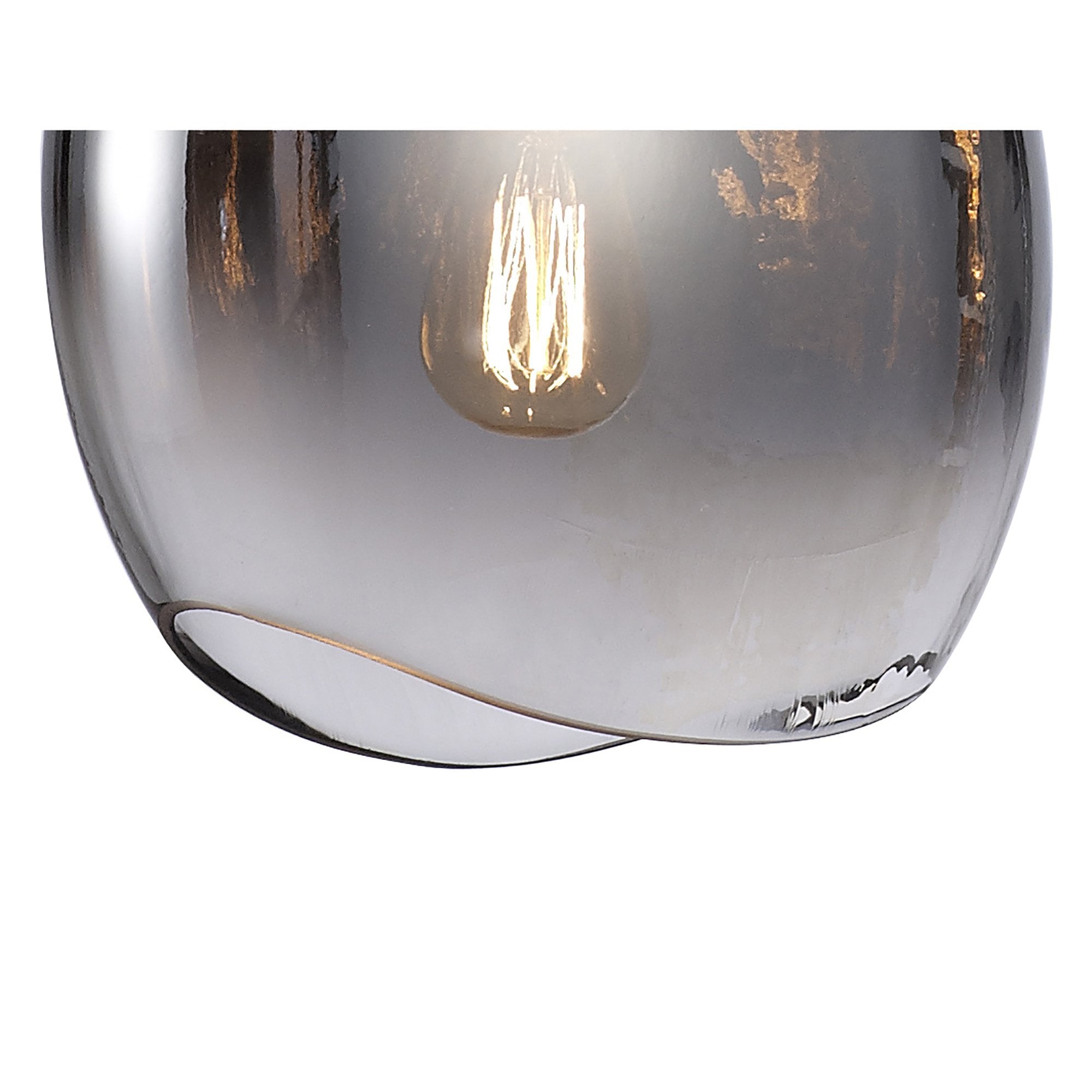 M6186 Lens Pendant 25cm Round 1 Light Chrome Glass