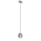 M6187 Lens Pendant 14cm Round 1 Light Chrome Glass