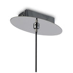 M6187 Lens Pendant 14cm Round 1 Light Chrome Glass