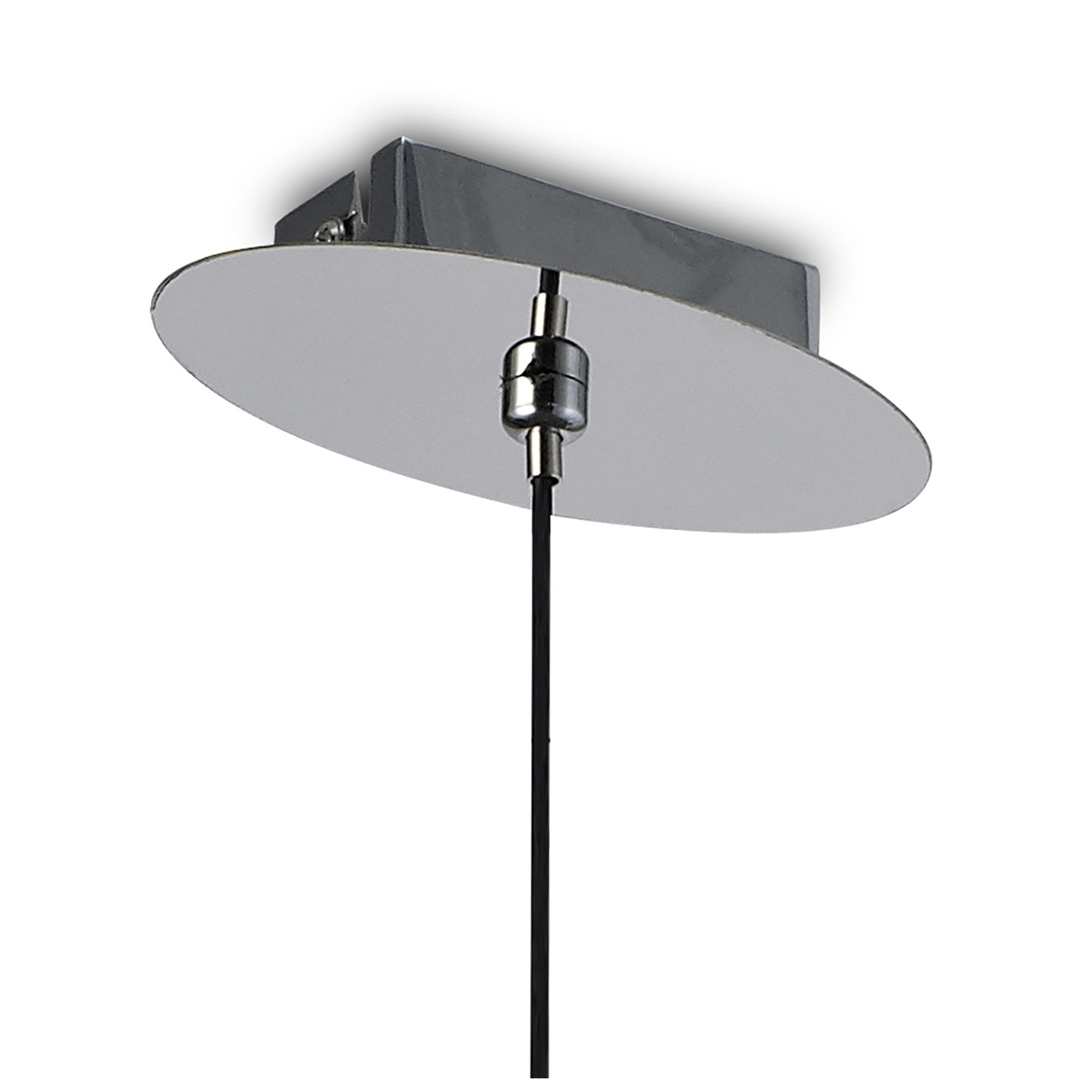 M6187 Lens Pendant 14cm Round 1 Light Chrome Glass