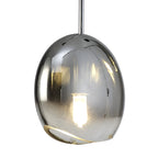 M6187 Lens Pendant 14cm Round 1 Light Chrome Glass